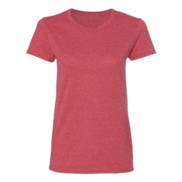 34 vintage heather red plain blank women t shirt front